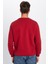 Unisex Relax Fit Rahat Kesim Pamuklu Yumuşak Dokulu İçi Polarlı Basic Bordo Bisiklet Yaka Sweatshirt 6