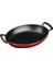 Metal Oval Kuplu Döküm Tava 27X20, Kırmızı 3