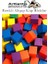 Ahşap Küp Bloklar 3x3 cm 16 Adet Ahşap Renkli Kare Blok Eğitici Geliştirici Oyuncak Küp Matematik Birim Küpleri 5