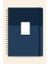 20X28 Spiralli Sert Kapak Lastikli Kareli Not Defteri Lacivert 5