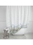 Home Kır Banyo Perdesi 180X200CM Tek Kanat Duş Perdesi, Renkli Çiçekli Banyo Duş Perdesi, Halkalı Perde 1
