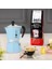 - Rainbow: 6 Cups Ocak Üstü Espresso Pişirici - 250ML - Açık Mavi Renk - Alüminyum Gövde - Patentli Güvenlik Valfi - Tüm Ocak Türleri Için Uygundur (Indüksiyon Hariç) 2