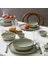 Porselen Moderna 12 Parça 4 Kişilik Yemek Seti Yeşil 5
