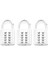 3x Hırsızlık Anti Düğme Kombinasyonu Asma Kilit Sakışı Şifre Şifre Kilitli Çinko Alaşım Kilidi Bavul Bagaj Kodlu Kilit (Yurt Dışından) 4