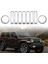 9pcs Ön Izgara Döşeme Ekleri Jeep Wrangler Için Izgara Kapağı Jl Jlu Sports 2018-2023 Krom Far Dekorasyon Çemberi (Yurt Dışından) 3