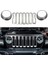 9pcs Ön Izgara Döşeme Ekleri Jeep Wrangler Için Izgara Kapağı Jl Jlu Sports 2018-2023 Krom Far Dekorasyon Çemberi (Yurt Dışından) 4