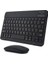 Cihazlara Uyumlu Kablosuz Bluetooth Klavye ve Mause Seti Tablet Telefon Siyah 1