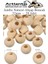 Ahşap Boncuk 32MM 20 Li 1 Paket Ham Boyanabilir Ahşap Yuvarlak Doğal Boncuklar Takı Tasarım Ektinlik Kreş Okul 2