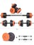 12 kg Multifonksiyonel Turuncu Siyah Halter Seti ve Dambıl Seti 3