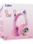 Wireless 5.3 Stereo Kedili Kulak Üstü Bluetooth Kulaklık Pembe Blt-45 2