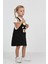 Ayıcıklı Kız Çocuk Kot Jile Siyah 3