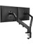 GO-5350 Dual Monitor Arm, Gas Spring Adjustable Stand For 43 To 81 cm Screens, 9 kg Load Per Arm, 180° Rotation Stop, Detachable Vesa Mount, Cable Management System - Black 5