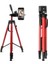 3366 Alüminyum Cep Telefonu Için Su Terazili Tripod 140 cm Pro (Kırmızı) 1