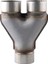 Çift Egzoz Ipuçları Araba Egzoz Y Borusu Çift Çıkışlı Susturucu Ucu 409 Paslanmaz Çelik 3 Yollu Boru Araba Kuyruk 51 63 76 mm A2 (Yurt Dışından) 1