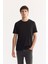 Erkek Siyah Bisiklet Yaka Soft Touch Basic Regular Fit T-Shirt B001171 11