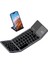 Katlanabilir Bluetooth Klavye, Rock & Rown Cep Boyutunda Taşınabilir Kablosuz Klavye Touchpad ile Mac Os, Android, Windows, Linux, Pc, Tablet Için, Şarj Edilebilir Li-Ion Pilli, Koyu Gri 1