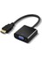 8744 Dijital HDMI To VGA Görüntü Çevirici Aparat Siyah HDMI Çıkışlı Bilgisayarların Görüntüsünü VGA Girişli Monitör, Projeksiyon Vb Görüntü Cihazlarına Aktarır, Çevirir. 2