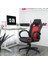 Yarış Sandalyesi, Ofis Sandalyesi, Oyun Sandalyesi, Yönetici Koltuğu, Döner Sandalye, Poliüretan, Siyah-Kırmızı, OBG56BR 2