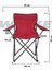 Katlanabilir Kamp Sandalyesi Piknik Sandalyesi Plaj Sandalyesi Kırmızı Taşıma Çantalı 4