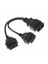 30 cm Obd2 16 Pin Kablo Uzatma Splitter Erkek Çift Dişi Y Obd 16PIN Kablo 1-2 Obd Konnektör Adaptörü (Yurt Dışından) 3