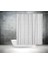 Mermer Desen Banyo Perdesi - Beyaz Çizgili Duş Perdesi, 180X200 cm Tek Kanat Banyo Duş Perdesi - Lüx Küvet Perdesi - Su Geçirmez Kumaş Perde 3