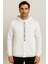 Erkek Sweatshirt Kapüşonlu Beyaz 1657 1