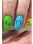 Artikel Mor Karışık Şekiller Metalik Tırnak Sticker, Nail Sticker, Nail Art 1