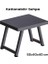0010 Portatif Katlanabilir Kamp Piknik Balkon Masası - Küçük Plastik Katlanır Sehpa Antrasit 2