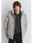 Kapüşonlu Gri Mont Mkapüşonlu Gri Ceket 0110553-86791-86791 3