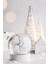 Ribbed Clear Glass Christmas Trees Set 3 Modern Cam Ağaçlar 6
