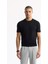 Erkek Siyah Bisiklet Yaka Rayon Triko Regular Fit T-Shirt A51Y5004 12