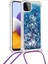 Samsung Galaxy A22 5g Ayarlanabilir Kordon Glitter Dört Köşe Lens İçin Kılıf (Yurt Dışından) 2