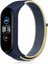 CPT83 Xiaomi Mi Band 4 Hasırlı Cırtcırtlı Kordon - Sarı-Lacivert 1