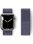 CPT83 Apple Watch 42MM Hasırlı Cırtcırtlı Kordon - Lacivert 1