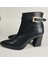 Kadın Hakiki Deri Siyah Topuklu Bot 1