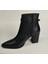 Kadın Hakiki Deri Siyah Topuklu Bot 2