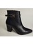 Kadın Hakiki Deri Siyah Topuklu Bot 4