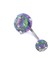316L Çelik Küçük Mor Zirkon Taşlı Piercing PRC-208 4