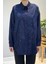 Düğme Detaylı Uzun Kol Dekoratif Dikişli Gömlek 6146 Lacivert 1
