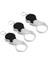 3pcs 5x Ticaret Loupe Büyütme Cam LED Lamba Cebi Büyüteç Taşınabilir Katlama Anahtarlık (Yurt Dışından) 1