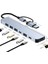 Çoklayıcı Adaptör 7in1 Usb/type-C To USB A, USB C Macbook Uyumlu Çevirici Adaptör Çok Portlu Çoklayıcı 7 In 1 USB Hub (Gri) 1