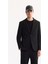 Erkek Siyah Mono Yaka Bi-Stretch Hafif Dokulu Blazer Comfort Slim Fit Ceket A52Y4013 13