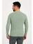 Erkek Bisiklet Yuvarlak Yaka Triko Kazak Pamuklu Kalın Fitilli Dokuma, Regular Fit Uzun Kollu Kışlık Model - Mint Yeşili 3
