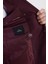 Erkek Slim Fit Sivri Yaka Çizgili Kapaklı Cepli Bordo Takım Elbise 8