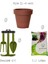 3'lü Set - Fulya 20 cm Saksı - Bahçıvan Seti - 5 Lt Toprak 1