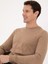 Erkek Camel Slim Fit Yün Karışımlı Bisiklet Yaka Basic Triko Kazak 50318854-VR015 9