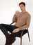 Erkek Camel Slim Fit Yün Karışımlı Bisiklet Yaka Basic Triko Kazak 50318854-VR015 10