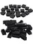 50 Pcs Siyah Plastik Kare Kıçlı Uç Kapaklar Tüp Ekleri 20PCS 25MM x 25MM ve 30PCS 25X50MM (Yurt Dışından) 1