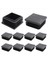 50 Pcs Aksesuarlar 10 Pcs Kare Kesme Uç Kapak Tüp Tüpü Ekler 38MM x 38MM ve 40 Pcs Kauçuk Kapak Tüpü 10MM (Yurt Dışından) 1