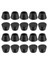 20PCS Siyah Sandalye Kanepe Sofra Kauçuk Mobilya Bacak Uç Kapakları 16MM Dia (Yurt Dışından) 2